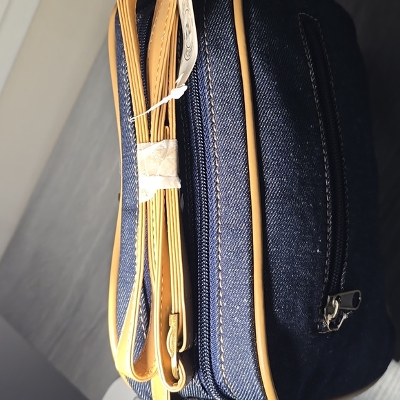 Denim and Tan Shoulder Bag - Picture 4 of 8